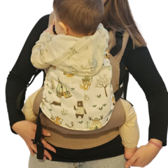 Mochila estándar beige con carpitas