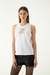 Musculosa Eye blanca bordada