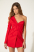 Vestido Shoulder rojo