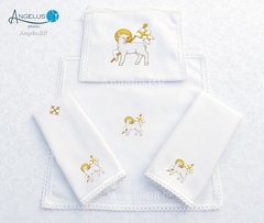 CONJUNTO COM BOLSA VIÁTICO AGNUS DEI