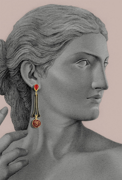 Aretes Rosa Mackintosh Largos - comprar online