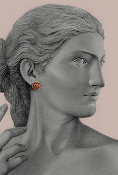 Aretes Rosa Mackintosh Topos - comprar online