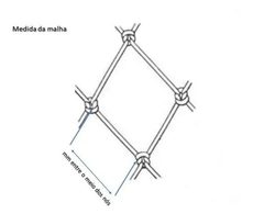 Panagem de Rede 0.80x55x48 Altura 5,28m Malha 11cm esticada e 55mm entre nós - comprar online