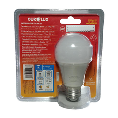 Kit 5 Lampada Led Com Fotocélula Embutida 9w Bivolt Ourolux - comprar online