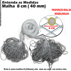 Rede Redinha Pronta Malha 8 cm (40mm) 30mts em Promoção, Feito por Profissionais da Pesca