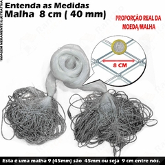 Rede Redinha Pronta Pesca Lambari Piava 5mts Fio 20 Escolha sua malha: 12mm (2,4cm) à 50mm (10cm) na internet