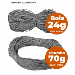 Kit Tralha de Boia e Tralha de Chumbo 50m de cada para Redinha de Espera Profissional