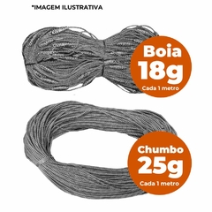 Kit Tralha de Boia e Tralha de Chumbo 50m de cada para Redinha de Espera Profissional - RANCHO PESCA