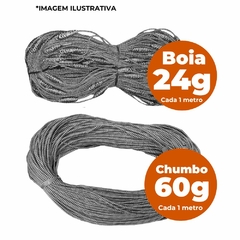 Kit Tralha de Boia e Tralha de Chumbo 50m de cada para Redinha de Espera Profissional - RANCHO PESCA