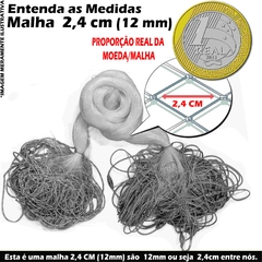 Rede Redinha Pesca Pronta Lambari Malha 2,4 (12mm) 10 Metros
