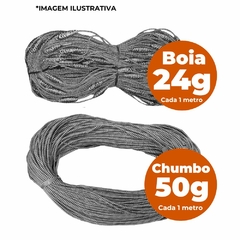 Kit Tralha de Boia e Tralha de Chumbo 50m de cada para Redinha de Espera Profissional - RANCHO PESCA