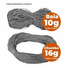 Kit Tralha de Boia e Tralha de Chumbo 50m de cada para Redinha de Espera Profissional - RANCHO PESCA