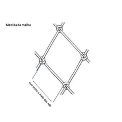 Panagem Pano de Rede 0.90x60x48 Altura 5,76m Malha 12 cm esticada e 60 mm entre nós - comprar online