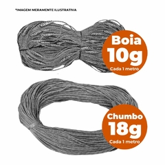 Imagem do Kit Tralha de Boia e Tralha de Chumbo 50m de cada para Redinha de Espera Profissional