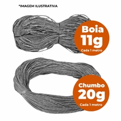 Kit Tralha de Boia e Tralha de Chumbo 50m de cada para Redinha de Espera Profissional