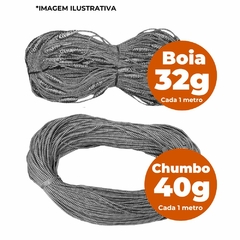 Kit Tralha de Boia e Tralha de Chumbo 50m de cada para Redinha de Espera Profissional - RANCHO PESCA