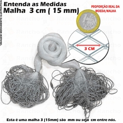 Rede Redinha Pesca Pronta Lambari Malha 3 (15mm) 40 Metros 20X15X48X40M