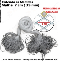 Rede Redinha 30M Tainha Fio 0,20 Pronta Malha 7cm (35mm) 1,75M 20x35x25x30M