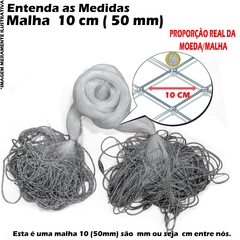 Rede Redinha Pronta Malha 10cm (50mm) 25mts fio 40 2,40mt 40X50X24X25M