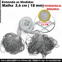 Redinha Pronta 30mts Fio 20. Escolha Malha 12mm (2,4cm) à 50mm (10cm) na internet