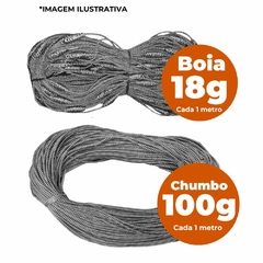 Kit Tralha de Boia e Tralha de Chumbo 50m de cada para Redinha de Espera Profissional