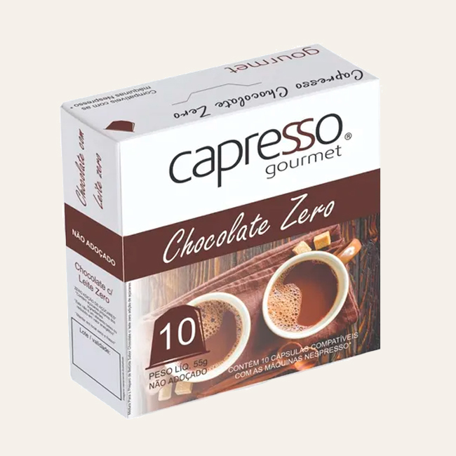 Cápsulas Chocolate Zero - Pct c/ 10 unidades