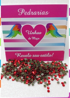 Strass Vidro Vermelho 2mm com 1.000 unidades