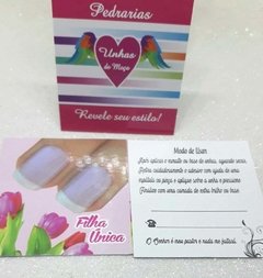 Cartão Filha Única Tulipa Rosa Tam:4.5cmx5cm com 50 unidades