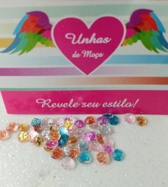 Pedra Luxo Glitter Cores Neutras 4mm com 30 unidades - comprar online