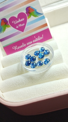 Olho de Peixe 6mm Azul com Glitter com 12 unidades - comprar online