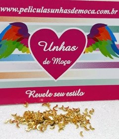 Mini meia lua metal 2x3mm ref: ML 01 com 50 unidades