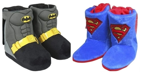 PANTUFLAS DE SUPERHEROES TIPO BOTITAS