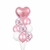 SET DE 9 GLOBOS CON CONFETI CON CORAZON O ESTRELLA - tienda online