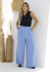Calça Pantalona em Viscose Mania de Sophia Karol Azul - comprar online