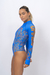 Catsuit manga larga Filete Azul en internet