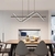 Lustre Pendente de LED Moderno Nixy Preto para Sala de Jantar, Quartos, Sala de Estar e Escritórios