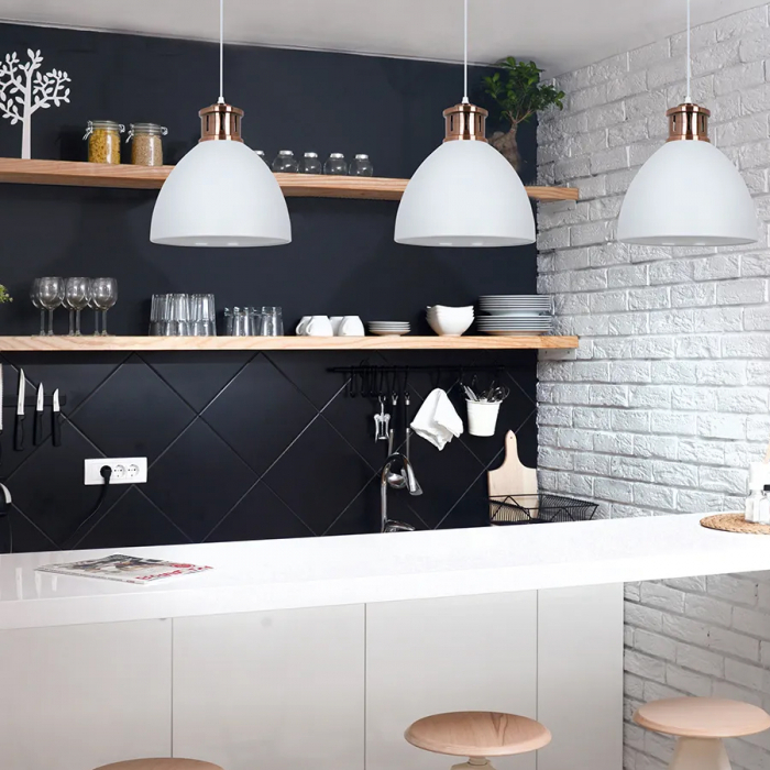 Pendente Moderno Askin Preto para Sala de Jantar, Balcão de Cozinha e  Ambientes Gourmet - QPD1161-PT
