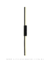 Arandela Moderna Fit Linear Slim Preto 60cm com Luz Indireta de LED