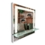 Espelho Moderno LED Touch Screen Redondo com Prateleira Para Banheiro, Penteadeira, Salão de Beleza e Lojas - loja online