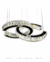 Lustre Pendente de Cristal Chanel Aliança Dupla 2 Anéis LED para Sala de Jantar Sala de Estar e Quartos. - comprar online