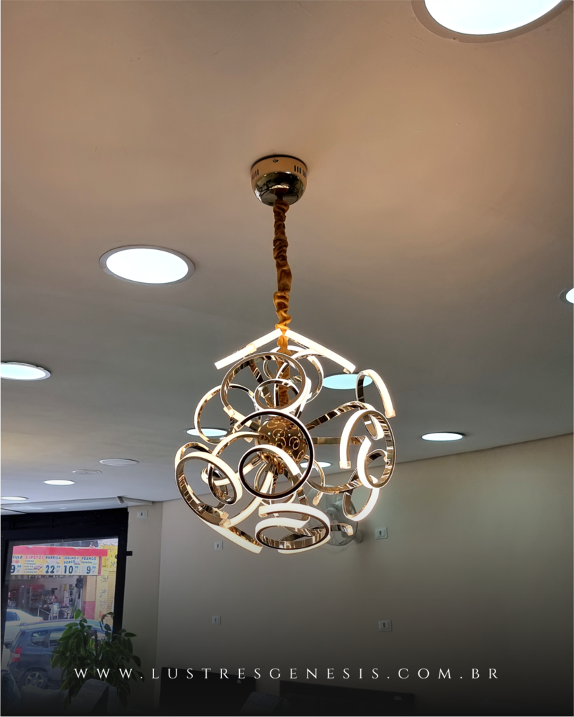 Lustre Pendente Moderno de LED Cosmos para Sala de Jantar, Quarto, Hall de  Entrada e Lojas.