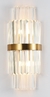 Arandela de Parede Moderno Tamas Dourada Retangular Placas de Cristal para Quarto, Sala, Escada, Cabeceira de Cama e Lavabos - Sindora • DCB00236 - comprar online