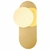 Arandela Moderna Plate Dourada com Globo Leitoso para Quarto, Cabeceira de Cama, Lavabo e Quarto Infantil - Sindora • DCB04052 - comprar online