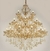 Lustre de Cristal Geórgia Clássico Dourado Cristal Transparente 24 Braços para Casas com Pé Direito Duplo e Buffet - Sindora • DCD00409-12+8+4