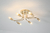 Lustre Plafon Moderno 6 Hastes Metal Rose Gold para Sala de Jantar, Sala de Estar, Quartos Lavabos e Escritórios - Sindora • DCX01321-6 - comprar online