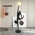 Escultura Bailarina Preta com Globo Fosco Para Hall de Entrada, Sala de Estar e Jardim de Inverno na internet