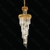 Lustre de cristal Lux Dourado Diâmetro 65cm Com Coroa 1,80m para Casas Pé Direito Duplo e Escadas na internet