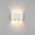 Imagem do Luminária de Parede Arandela Moderna 2 Fachos Branco para Área Externa de Casas