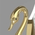 Arandela Moderno Cisne Dourado Brilhante com LED Integrado para Cabeceira de Cama e Lavabos - Sindora • DCB00273