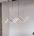 Lustre Pendente de LED Moderno Nife Preto para Sala de Jantar, Quartos, Sala de Estar e Escritórios